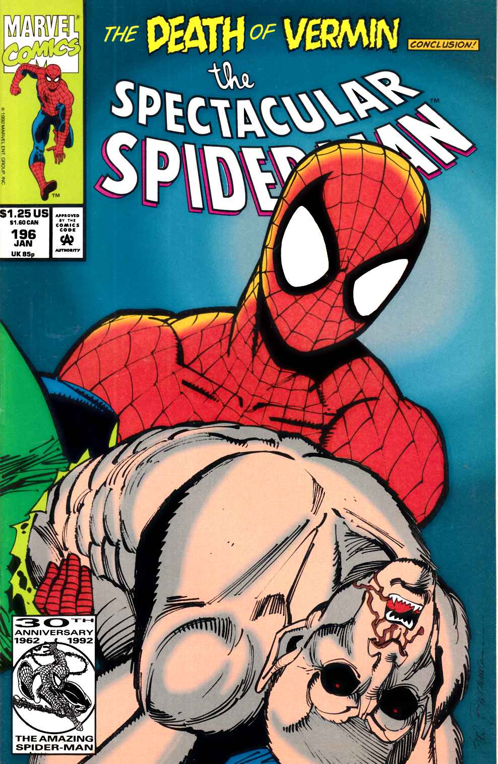 Spectacular Spider-Man #196 Near Mint (9.4) [Marvel Comic] THUMBNAIL