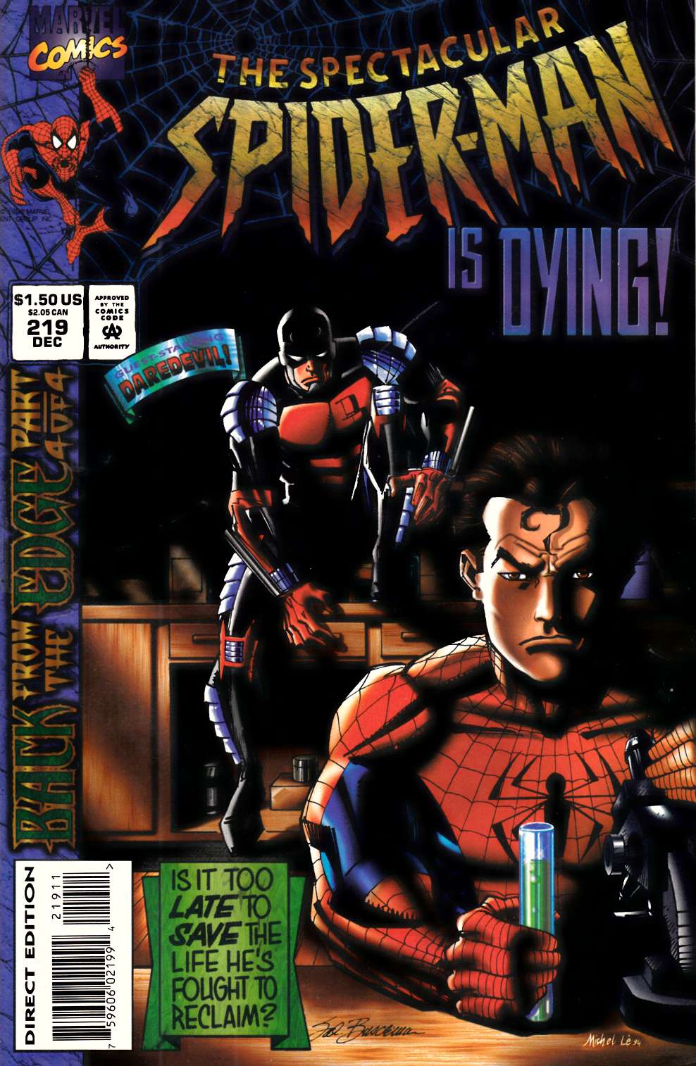 Spectacular Spider-Man #219 Near Mint Minus (9.2) [Marvel Comic] LARGE