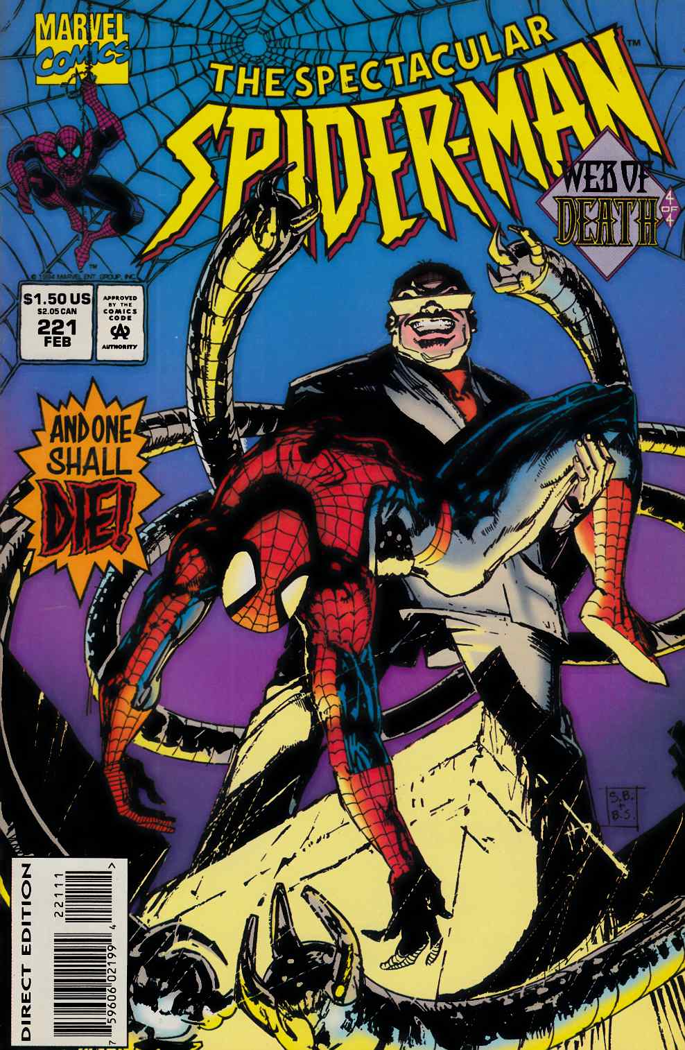 Spectacular Spider-Man #221 Fine (6.0) [Marvel Comic] THUMBNAIL