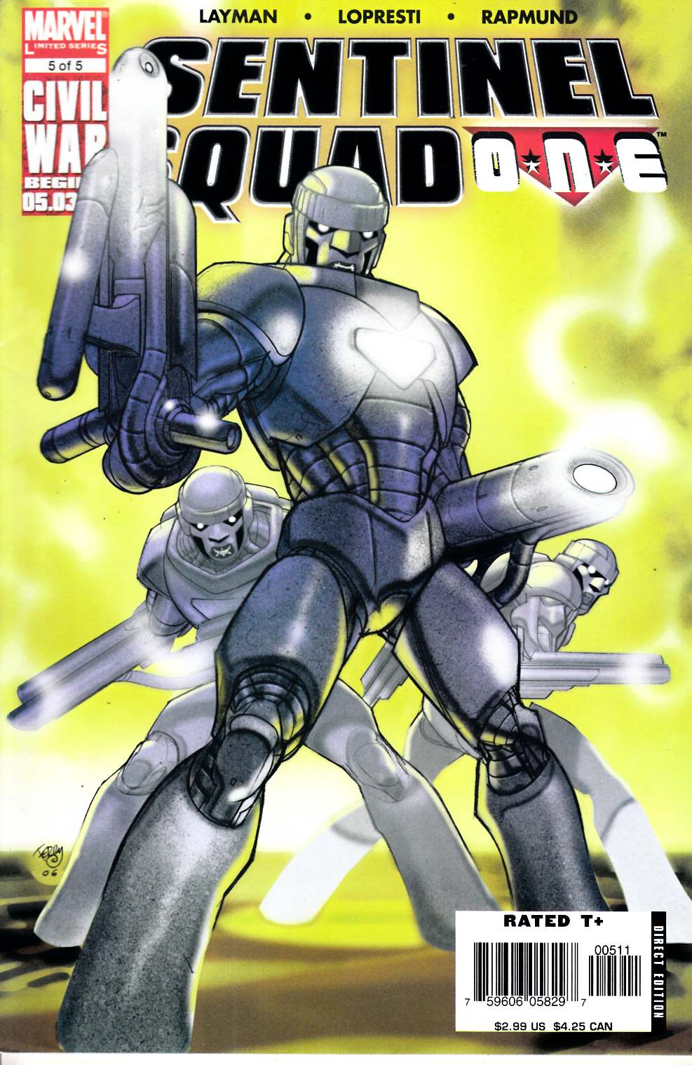 Sentinel Squad One #5 Fine (6.0) Fine (6.0) [Marvel Comic] THUMBNAIL