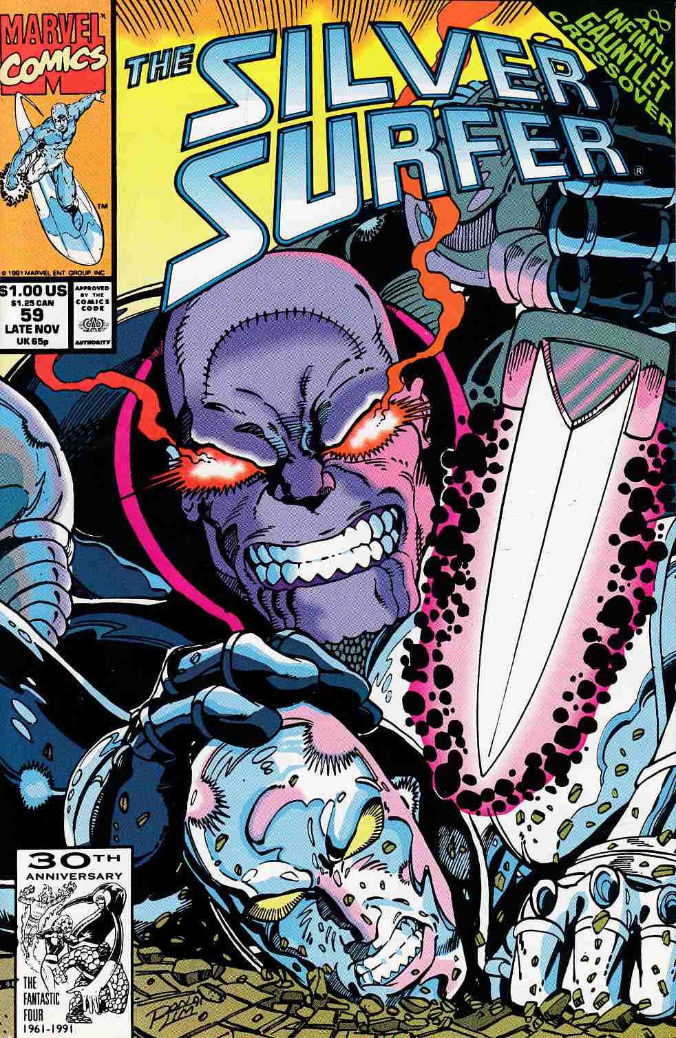 Silver Surfer #59 Near Mint (9.4) [Marvel Comic] LARGE