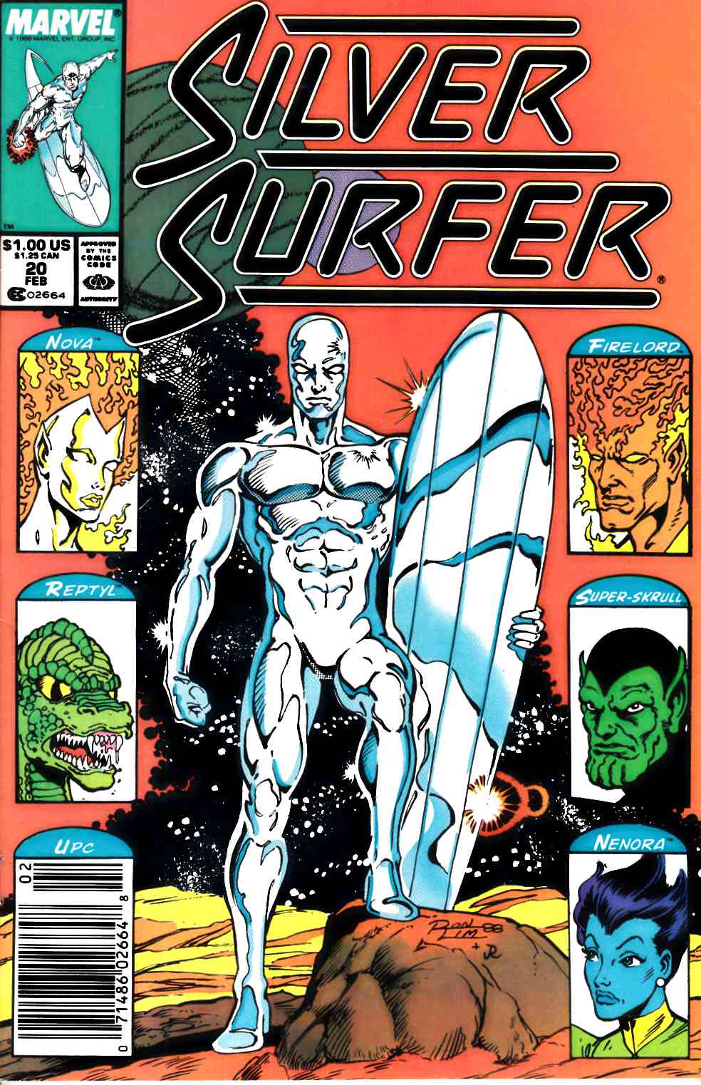 Silver Surfer #20 Newsstand Edition Very Fine (8.0) [Marvel Comic] LARGE
