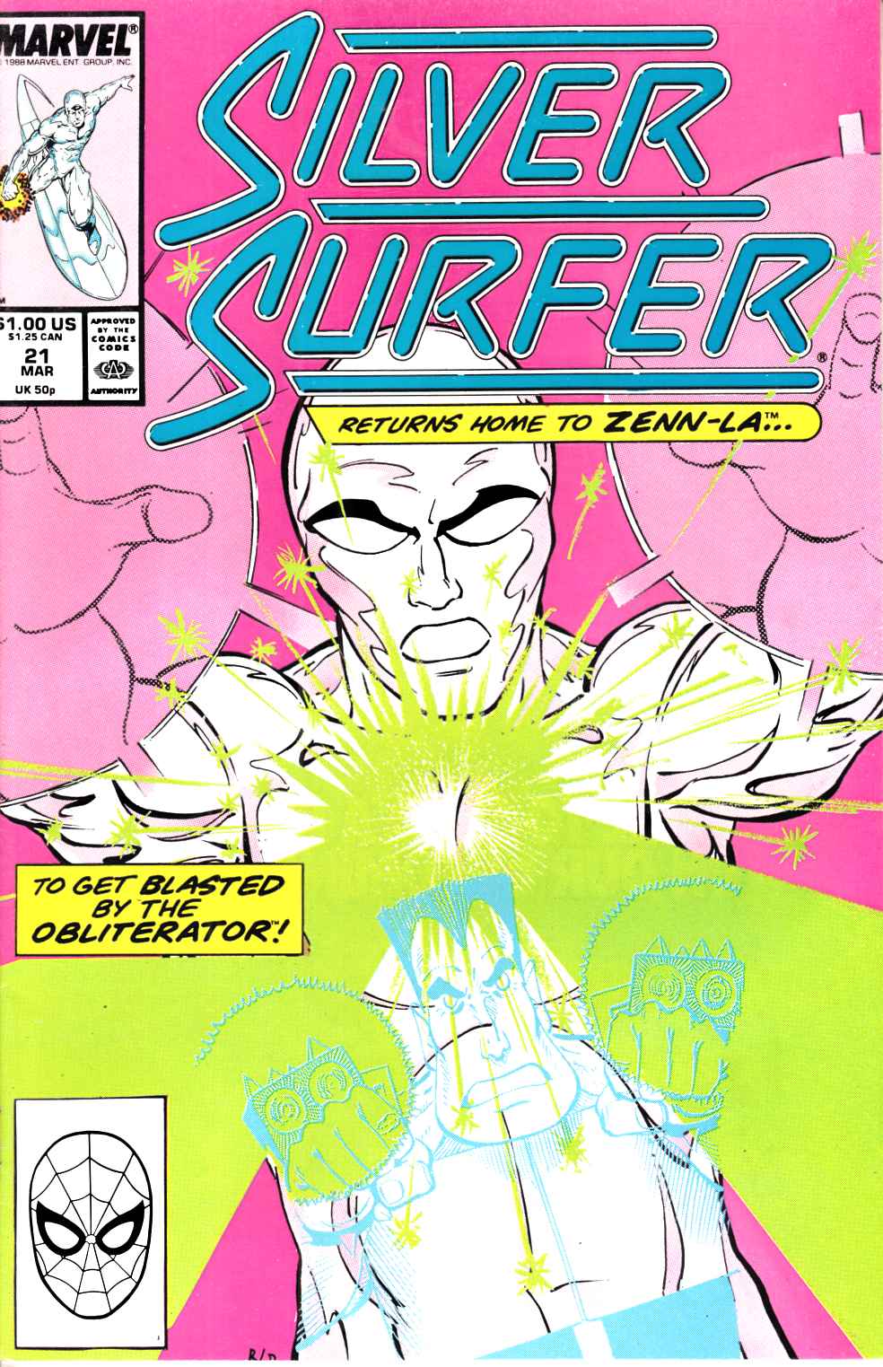 Silver Surfer #21 Very Fine (8.0) [Marvel Comic] LARGE