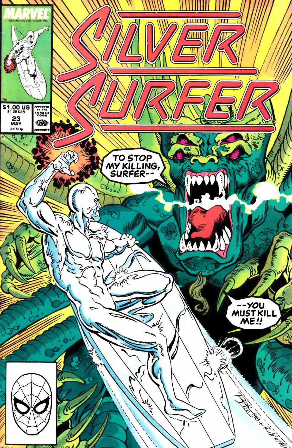 Silver Surfer #23 Very Good (4.0) [Marvel Comic] LARGE