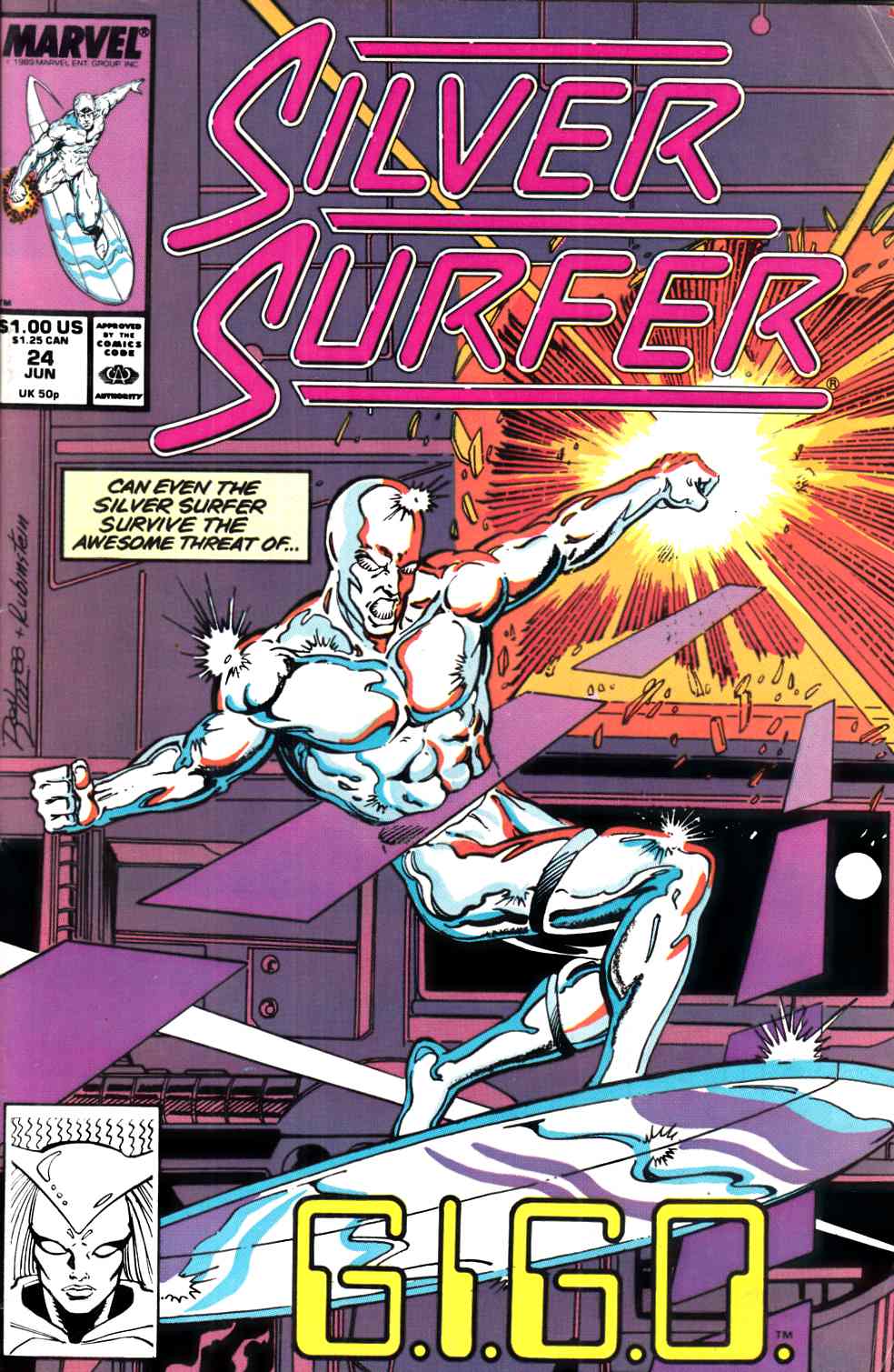 Silver Surfer #24 Fine (6.0) [Marvel Comic] LARGE