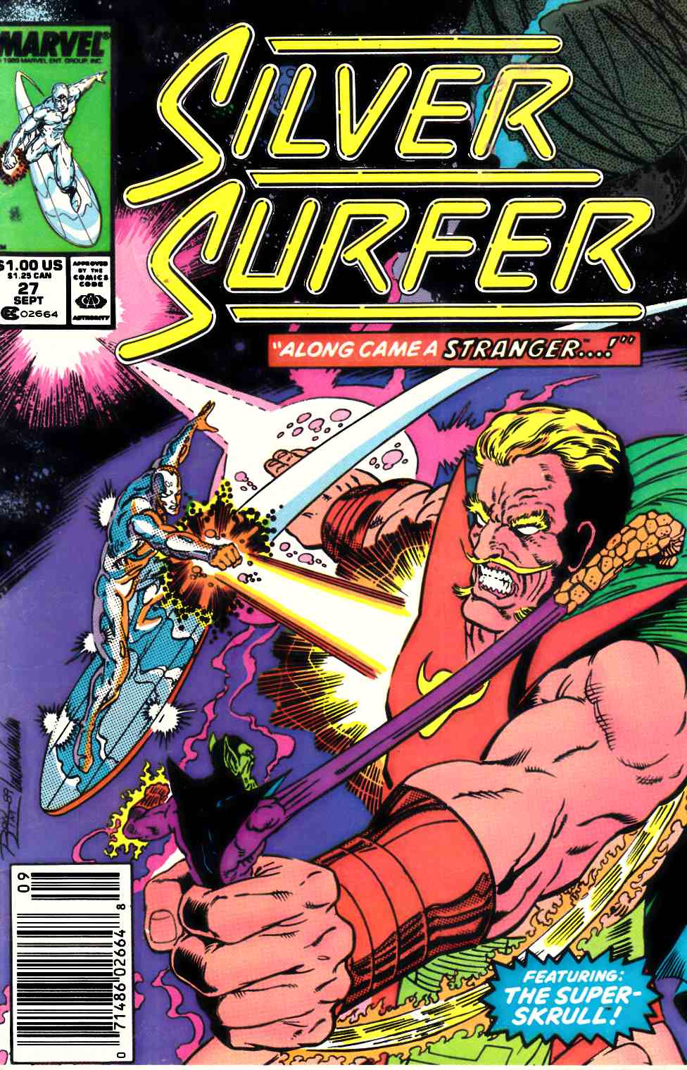 Silver Surfer #27 Newsstand Edition Very Good Minus (3.5) [Marvel Comic] THUMBNAIL