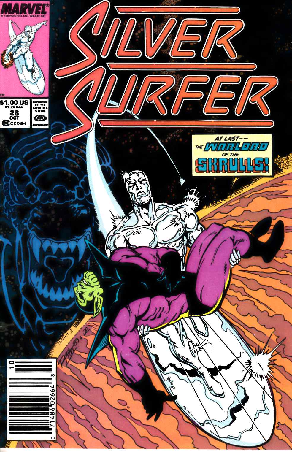 Silver Surfer #28 Newsstand Edition Very Fine (8.0) [Marvel Comic] THUMBNAIL