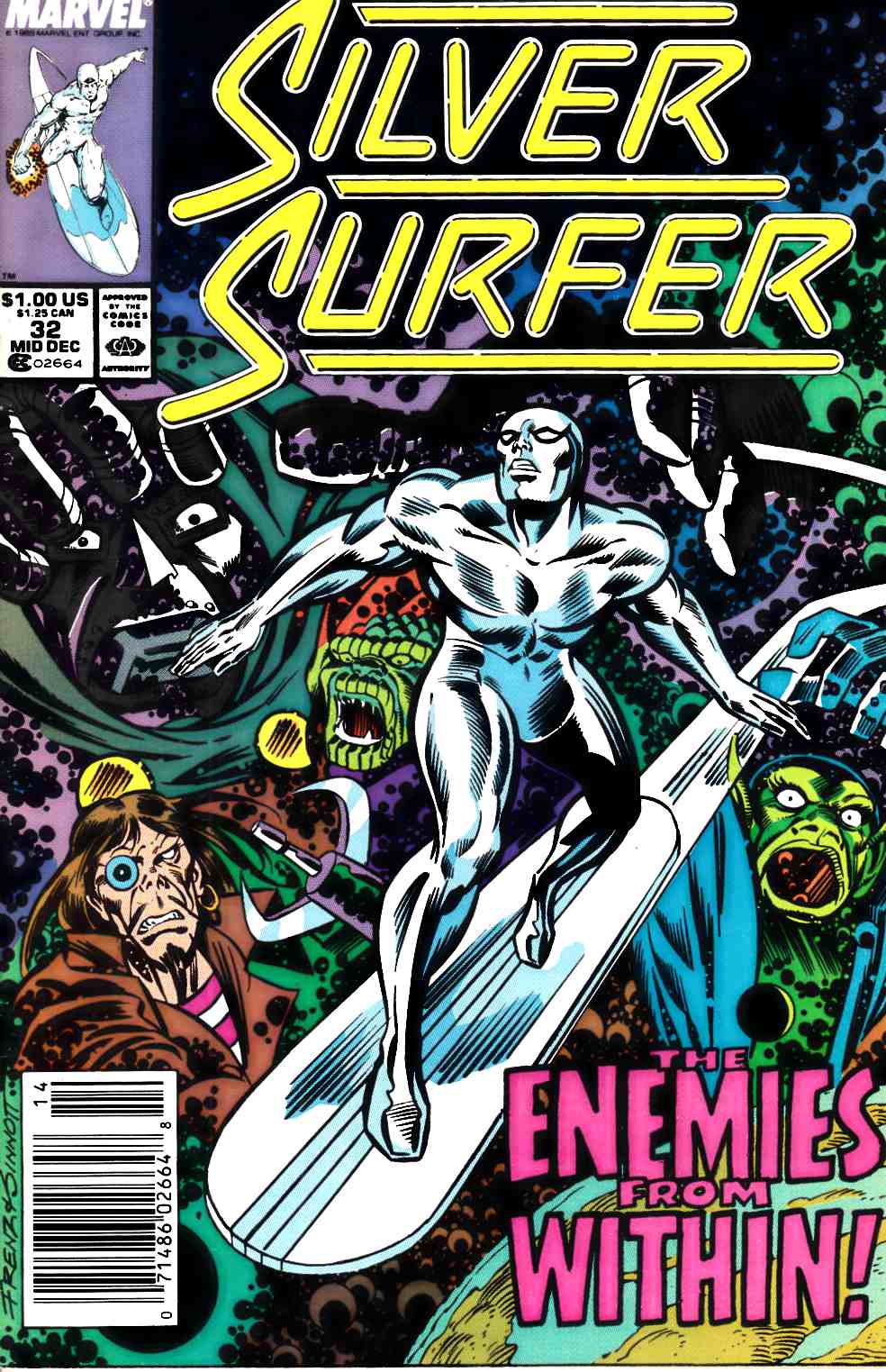 Silver Surfer #32 Newsstand Edition Very Fine (8.0) [Marvel Comic] THUMBNAIL