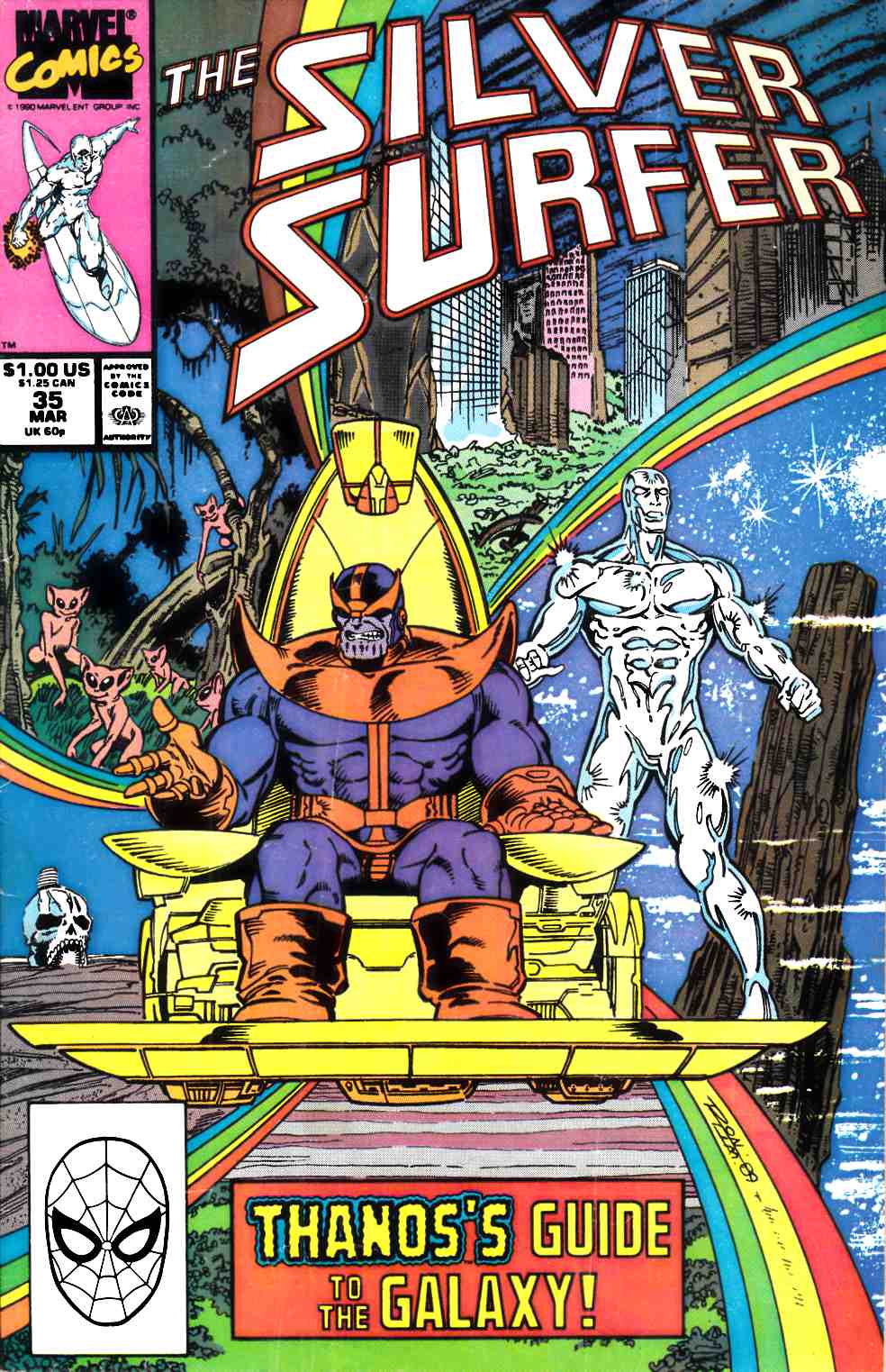 Silver Surfer #35 Very Good Minus (3.5) [Marvel Comic] THUMBNAIL