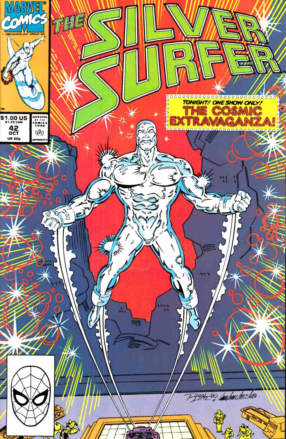 Silver Surfer #42 Very Fine (8.0) [Marvel Comic] LARGE