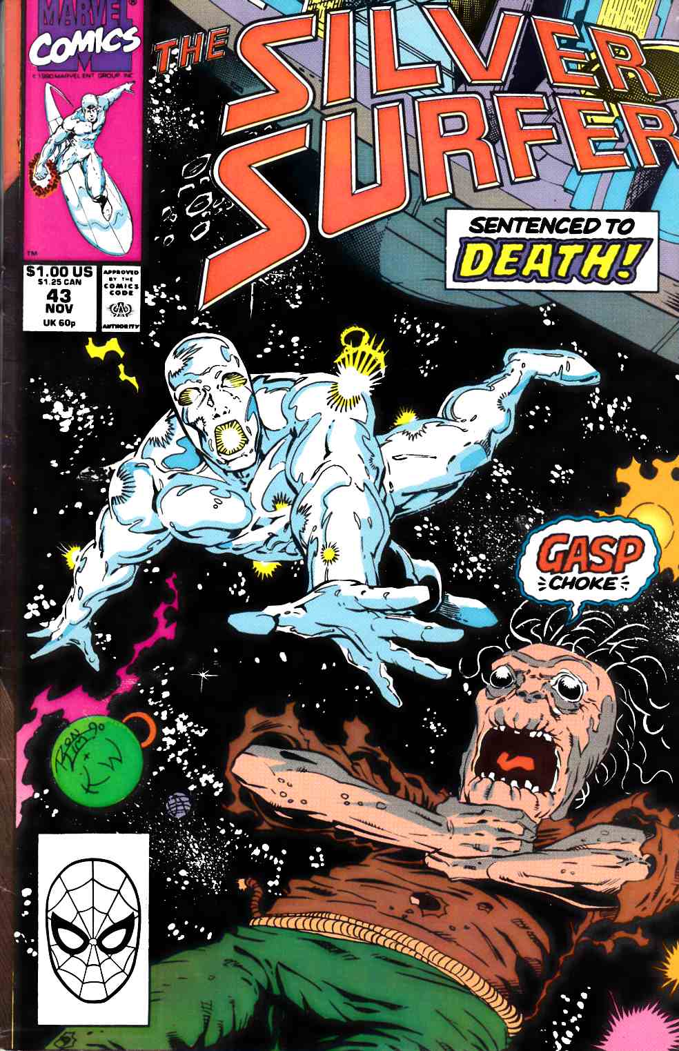 Silver Surfer #43 Fine (6.0) [Marvel Comic] THUMBNAIL