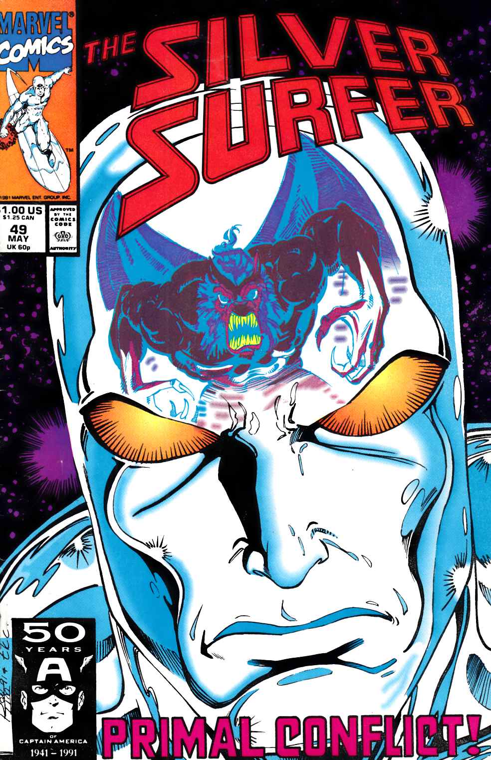 Silver Surfer #49 Fine (6.0) [Marvel Comic] THUMBNAIL