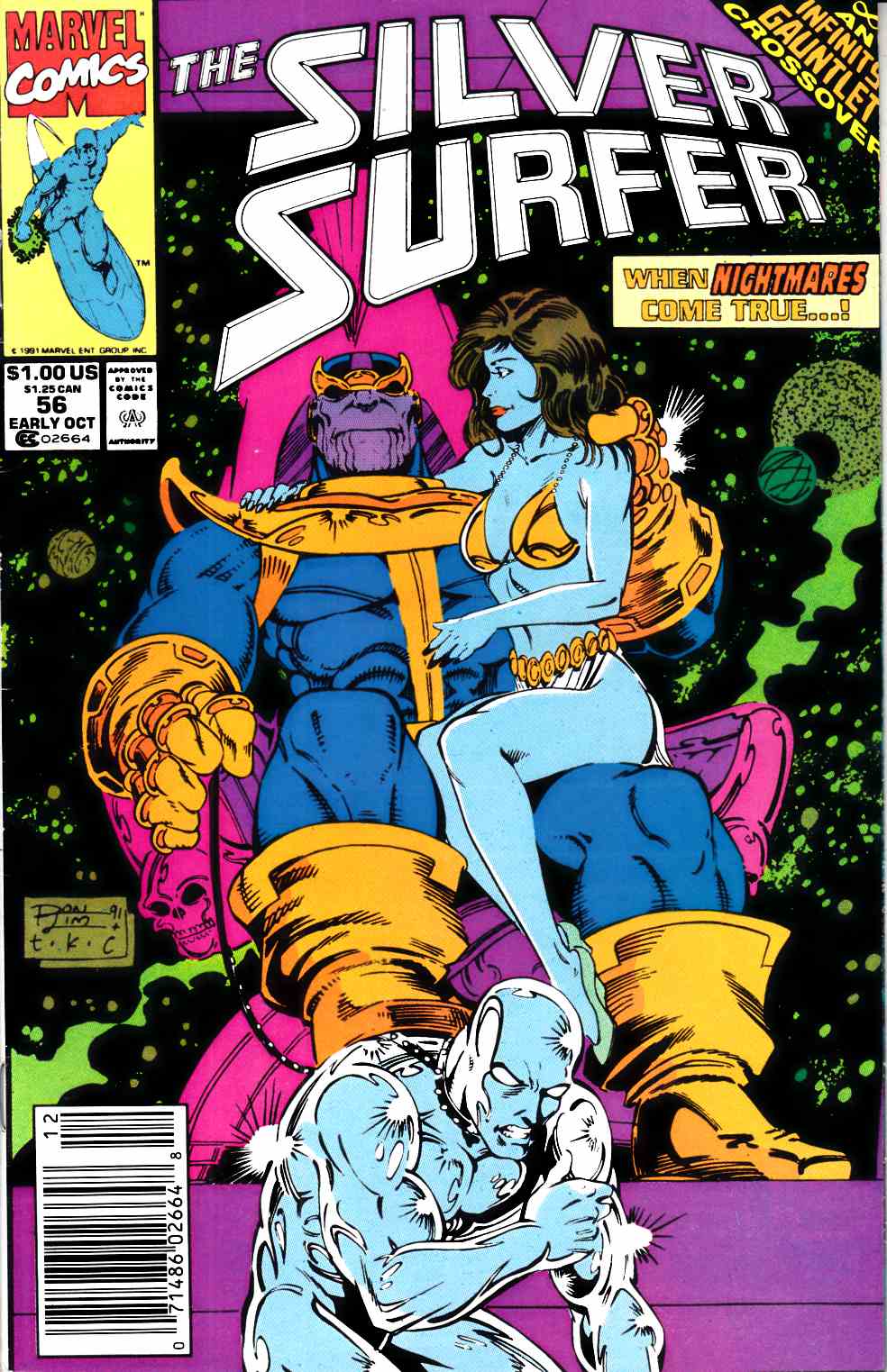 Silver Surfer #56 Newsstand Edition Very Fine (8.0) [Marvel Comic] THUMBNAIL