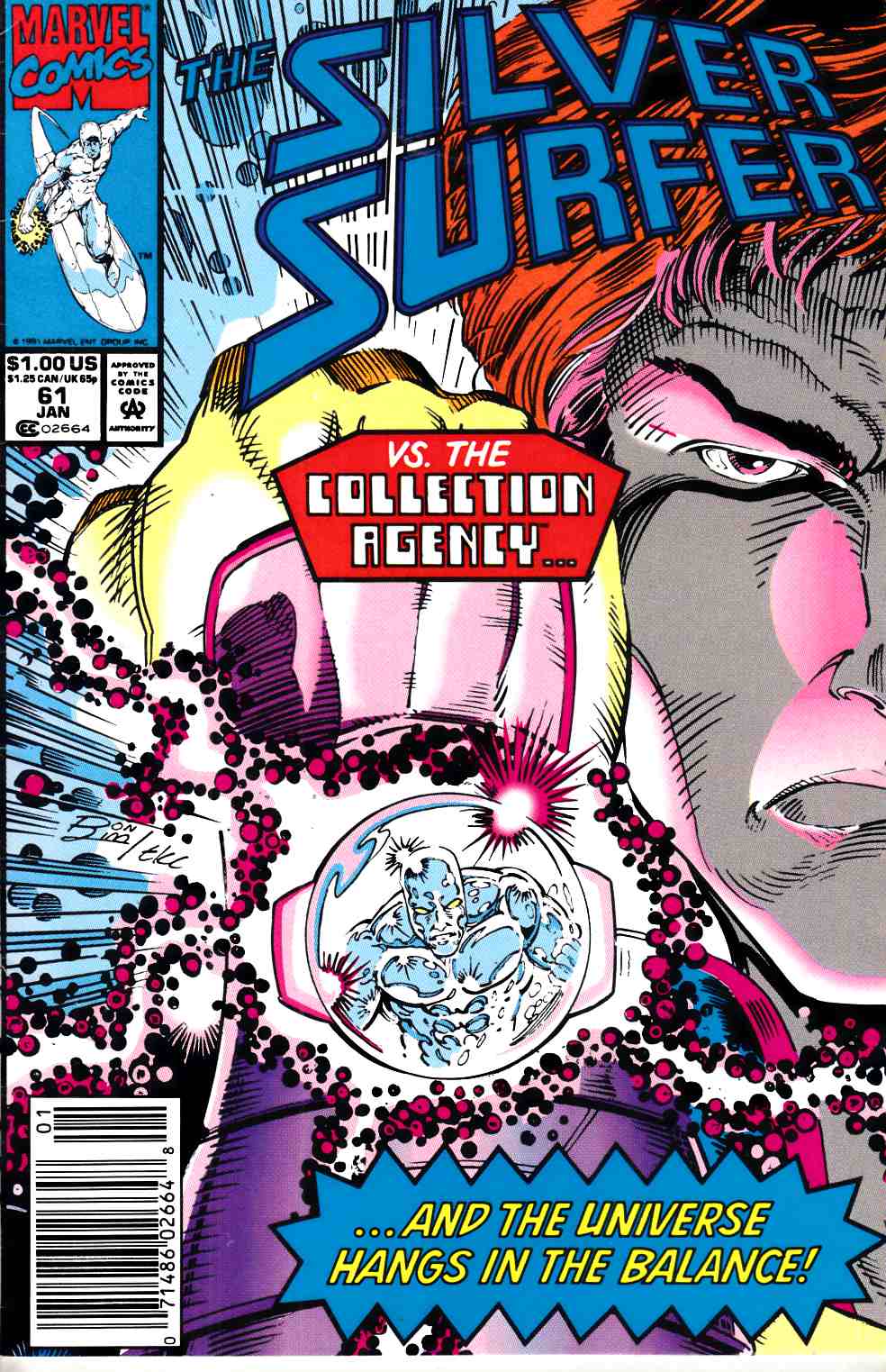 Silver Surfer #61 Newsstand Edition Very Fine (8.0) [Marvel Comic] THUMBNAIL