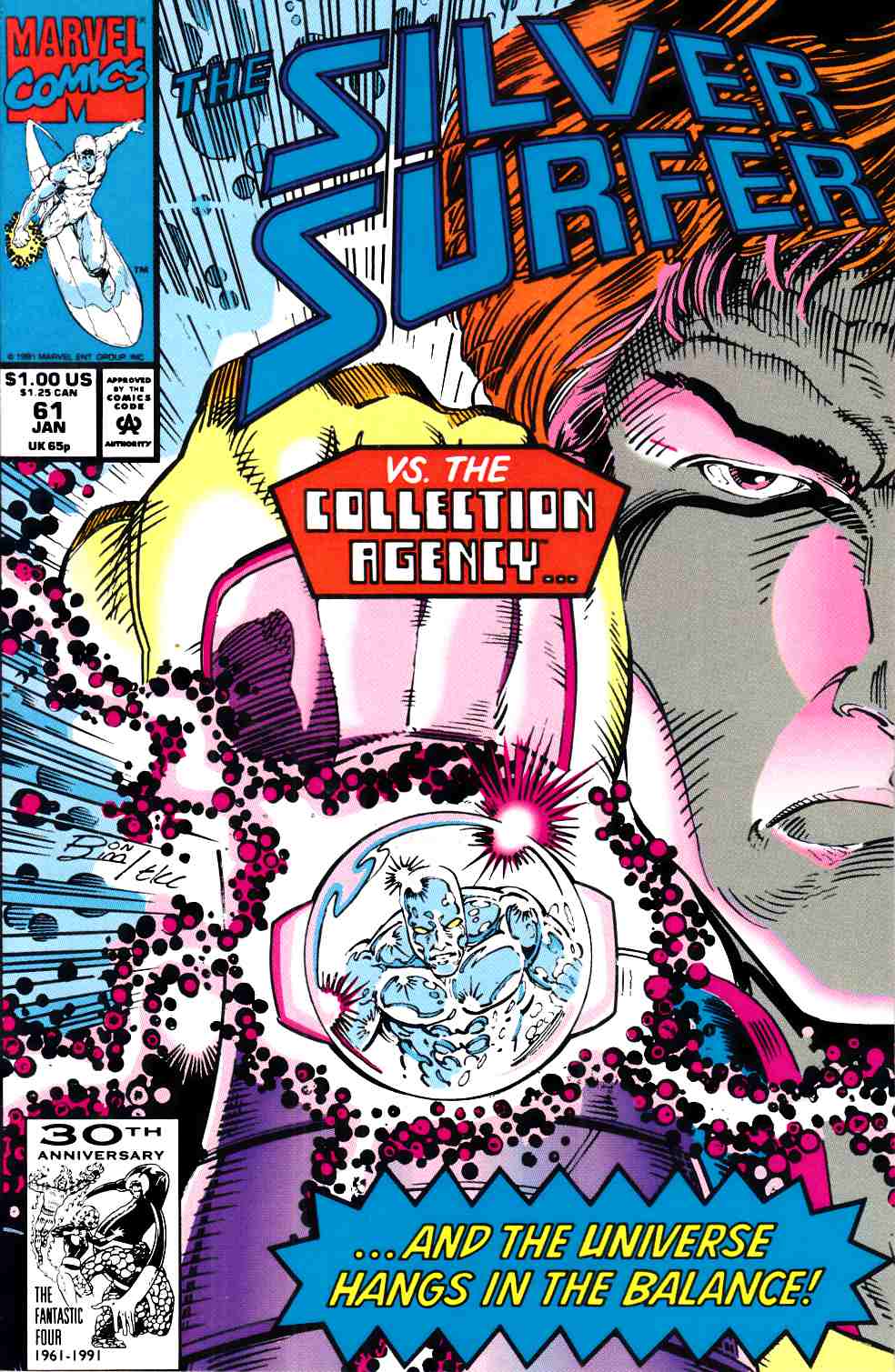 Silver Surfer #61 Very Fine Minus (7.5) [Marvel Comic] LARGE