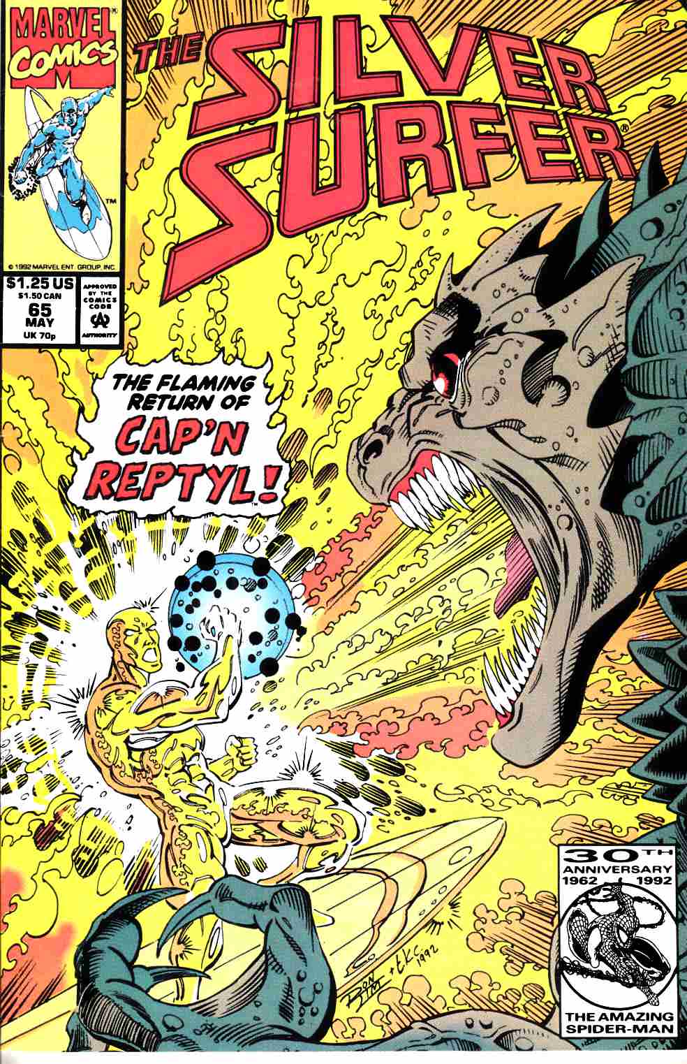 Silver Surfer #65 Fine (6.0) [Marvel Comic] LARGE