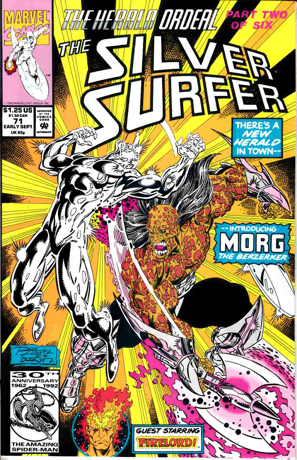 Silver Surfer #71 Near Mint (9.4) [Marvel Comic] LARGE