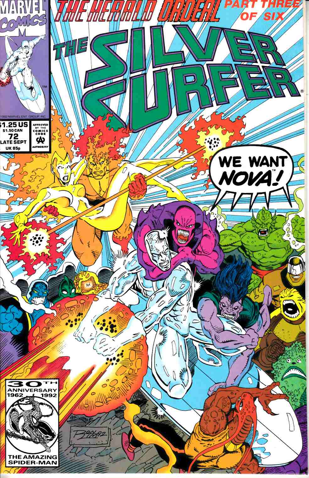 Silver Surfer #72 Near Mint (9.4) [Marvel Comic] LARGE