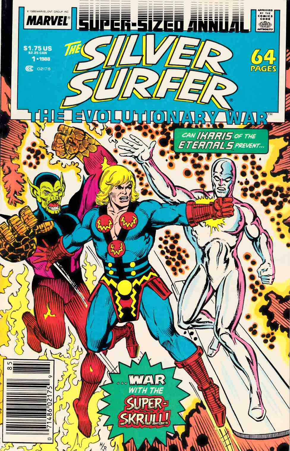 Silver Surfer Annual #1 Newsstand Edition Very Fine (8.0) [Marvel Comic] THUMBNAIL