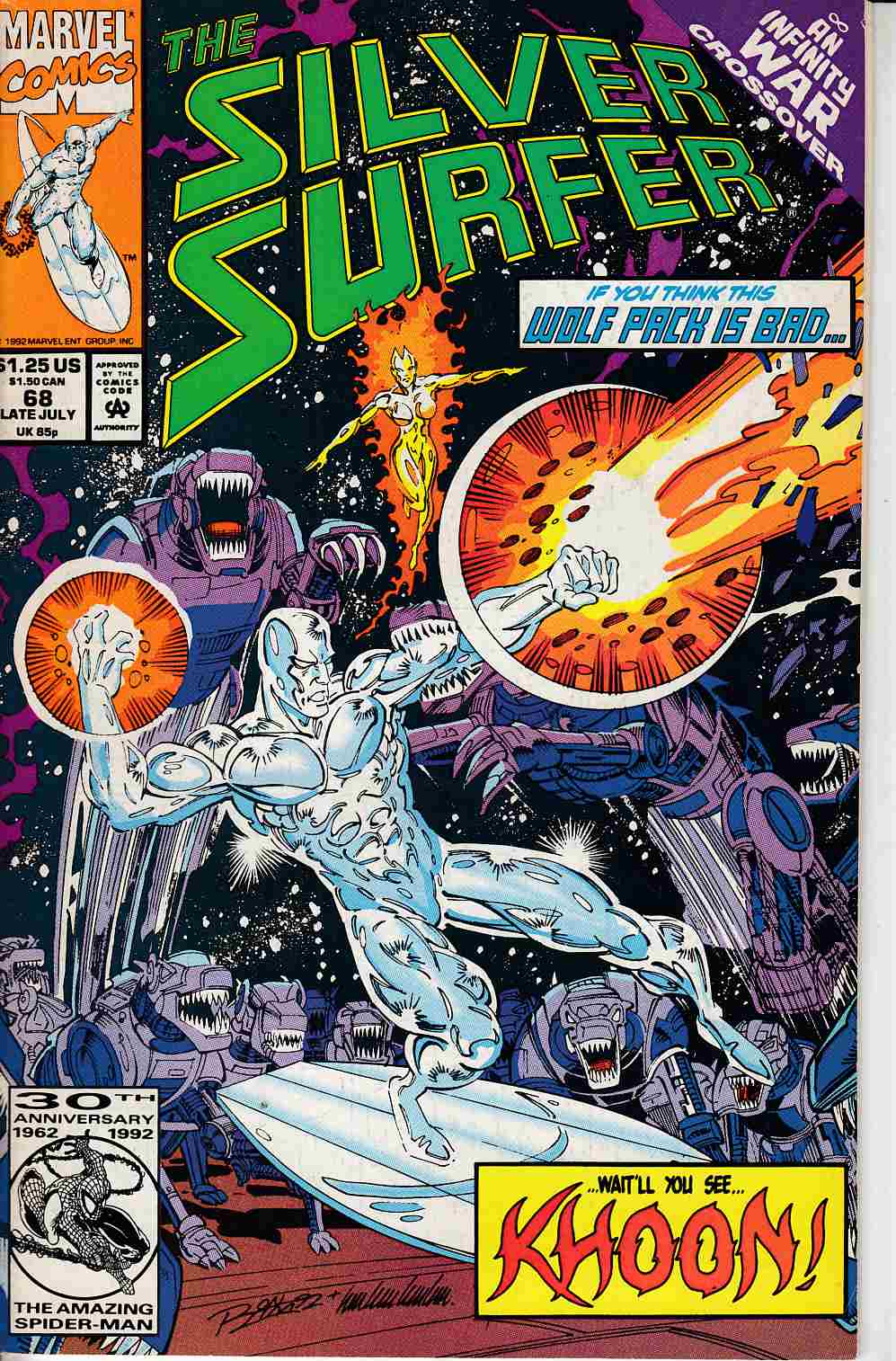 Silver Surfer #68 Fine (6.0) [Marvel Comic] LARGE