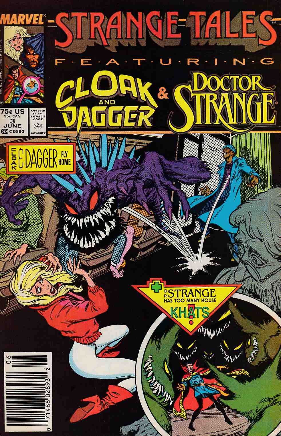 Strange Tales #3 Newsstand Edition Very Fine Minus (7.5) [Marvel Comic] LARGE