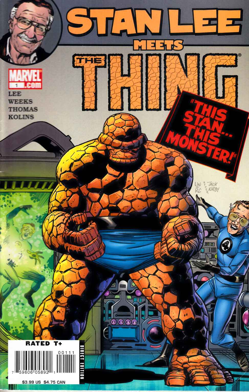 Stan Lee Meets The Thing Fine (6.0) [Marvel Comic] LARGE