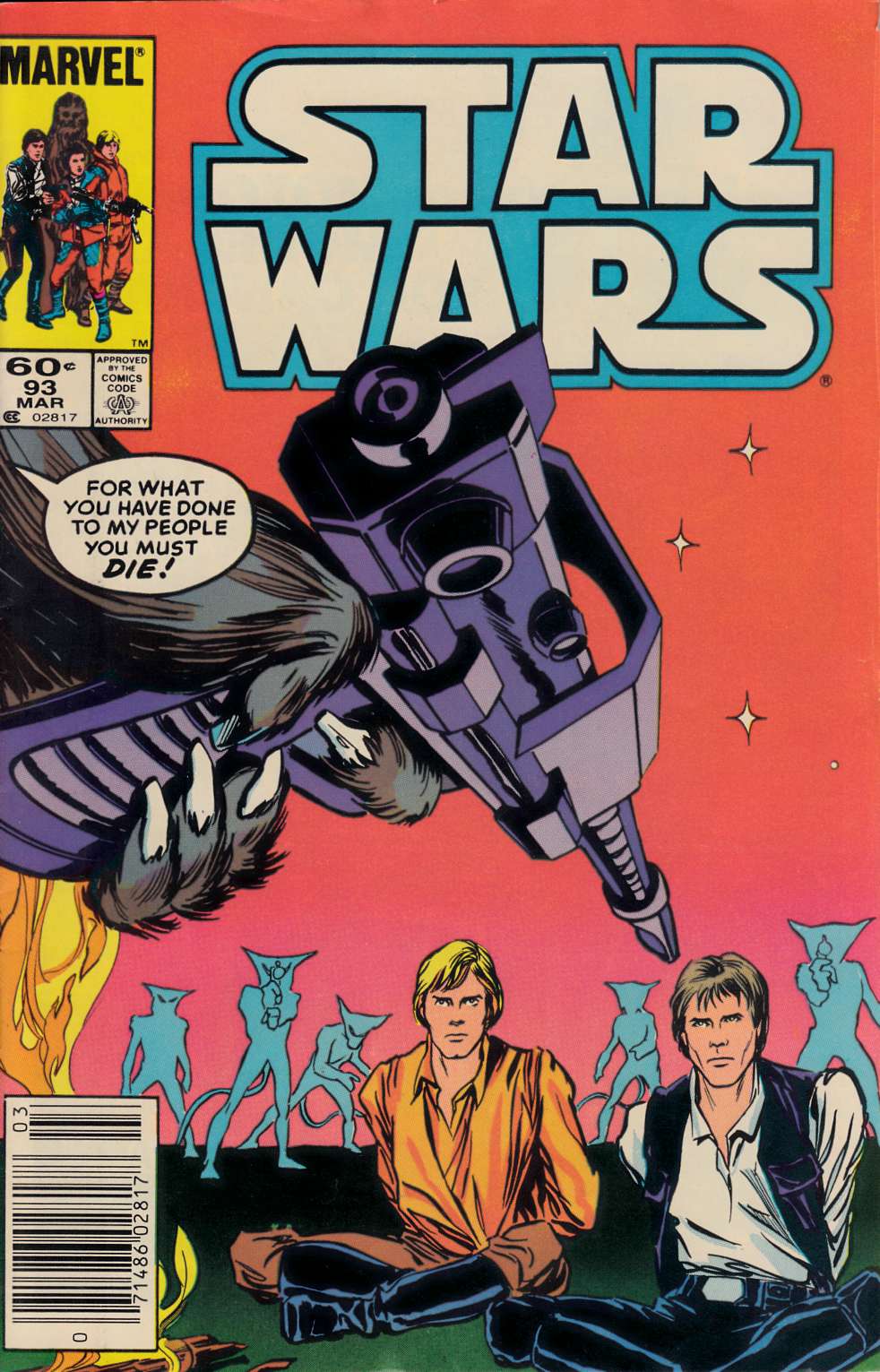 Star Wars #93 Newsstand Edition Fine (6.0) [Marvel Comic] LARGE