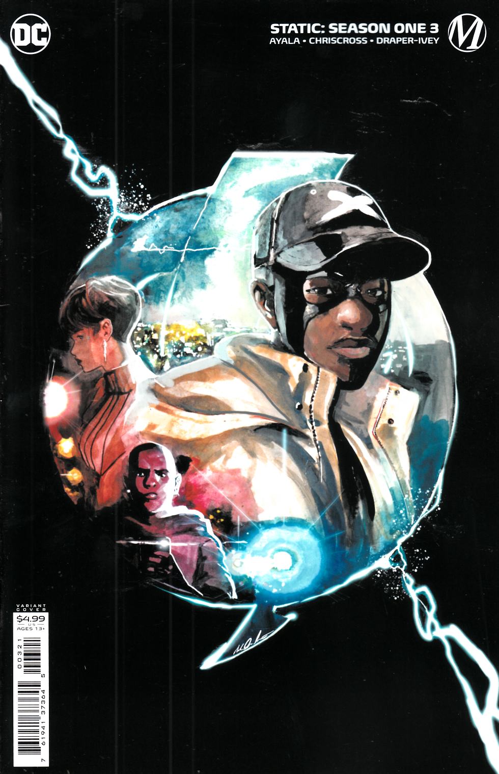 Static Season One #3 Draper-Ivey Variant Cover Near Mint (9.4) [DC Comic] THUMBNAIL