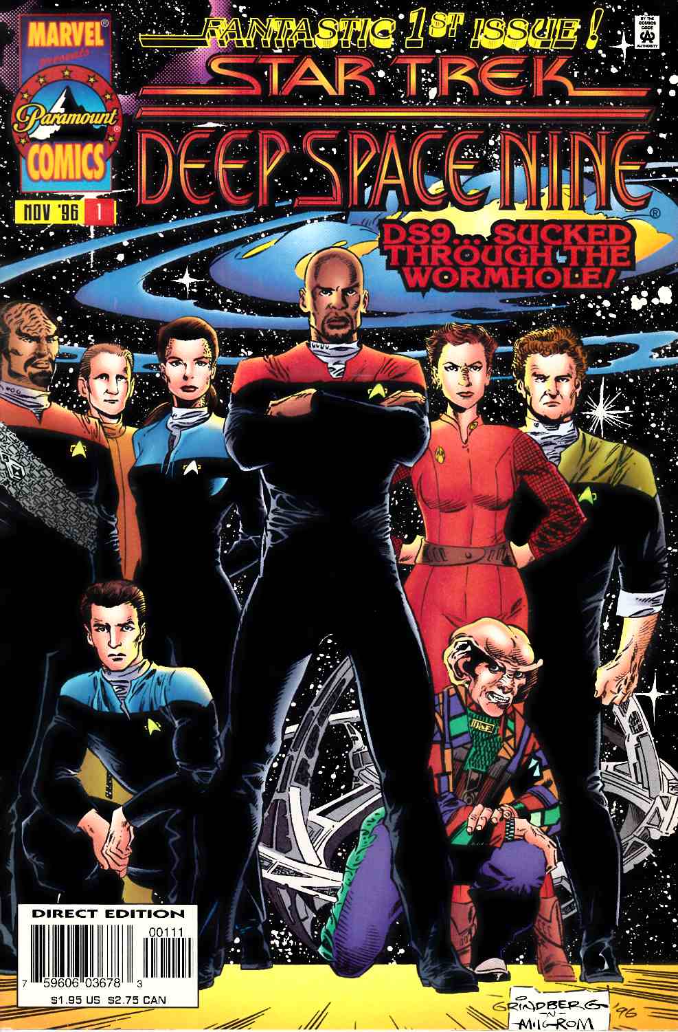 Star Trek Deep Space Nine #1 Near Mint Minus (9.2) [Marvel Comic] LARGE