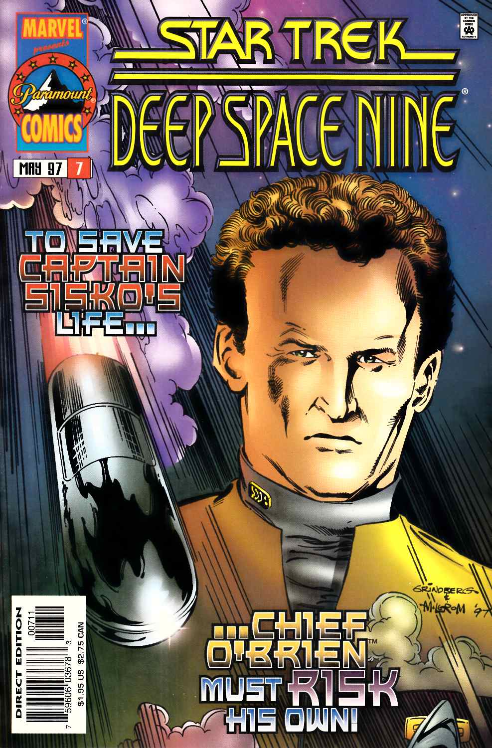 Star Trek Deep Space Nine #7 Near Mint (9.4) [Marvel Comic] LARGE