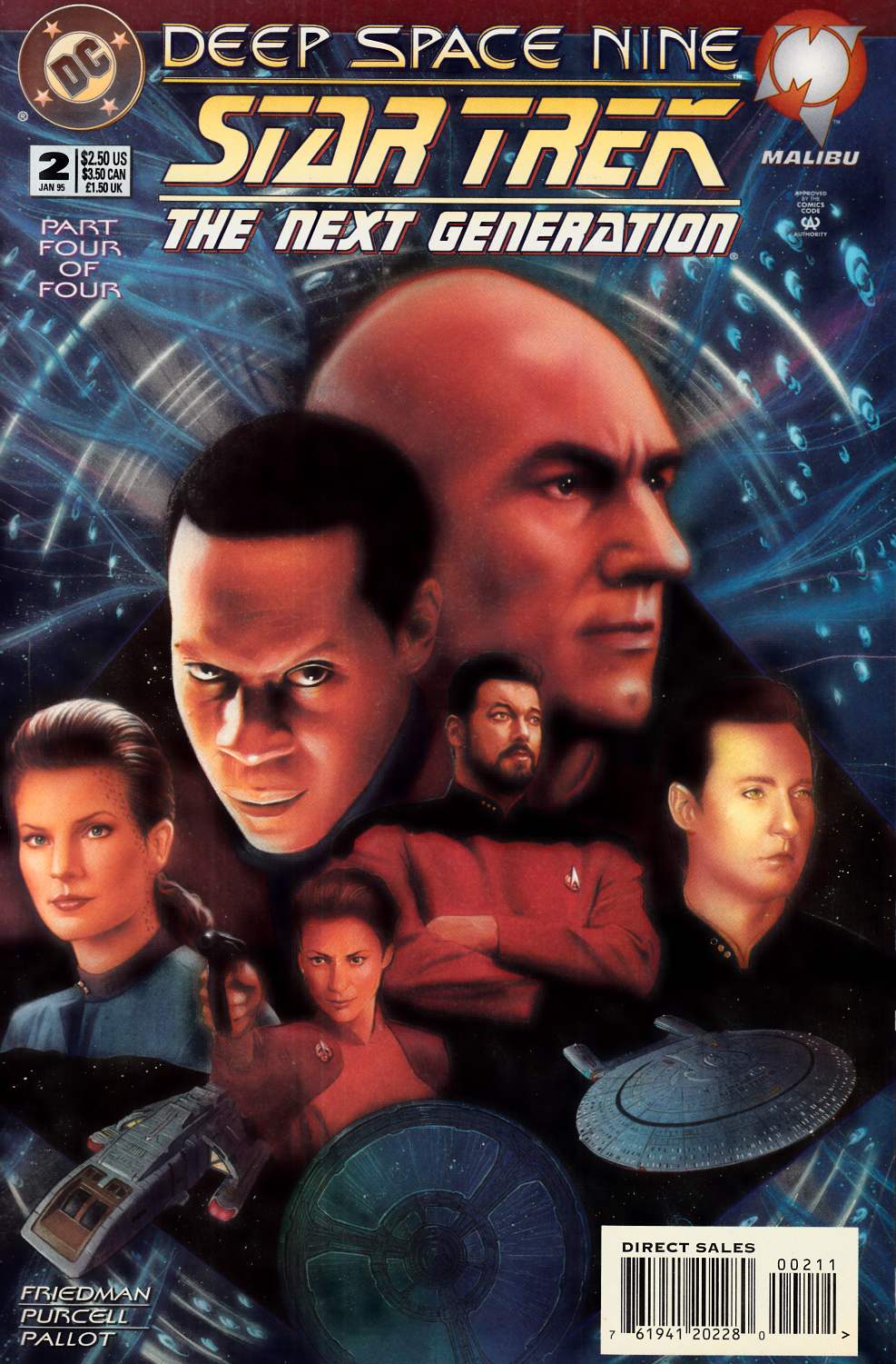 Star Trek Deep Space Nine Next Generation #2 Very Fine (8.0) [DC Comic] LARGE