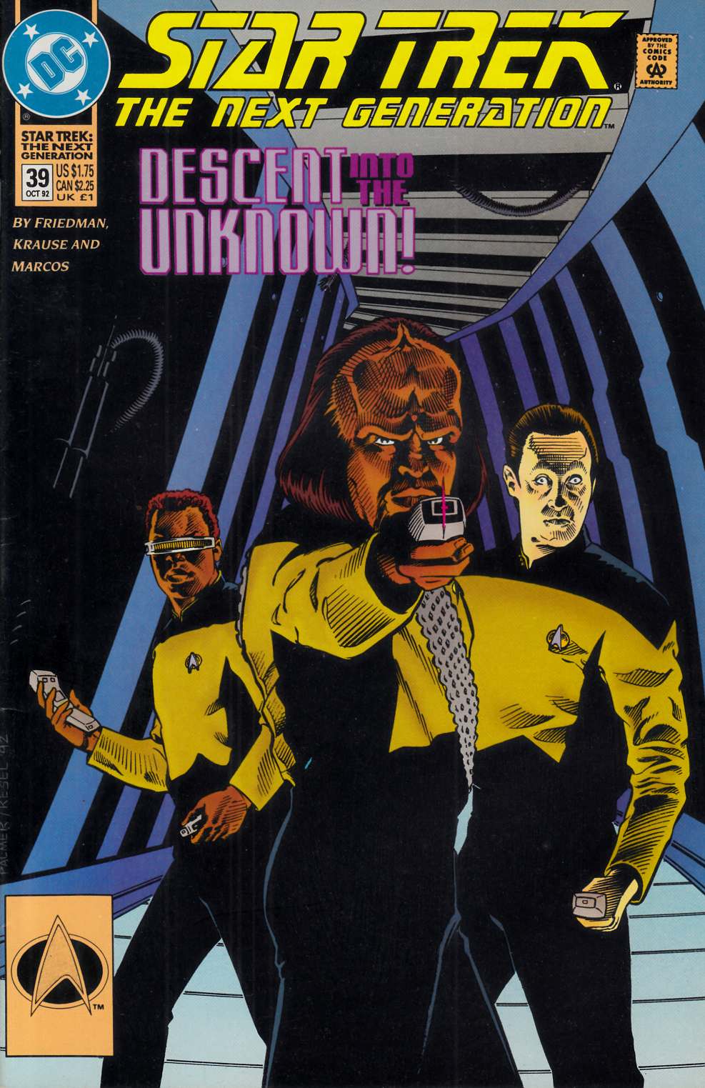 Star Trek Next Generation #39 Very Fine (8.0) [DC Comic] LARGE