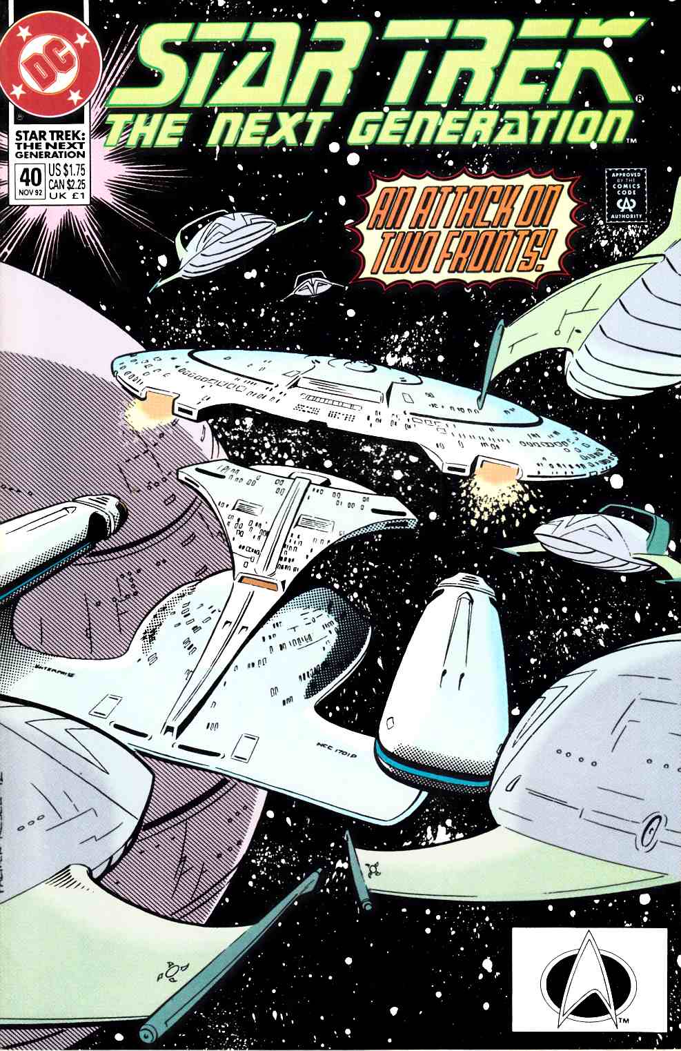 Star Trek Next Generation #40 Very Fine (8.0) [DC Comic] LARGE