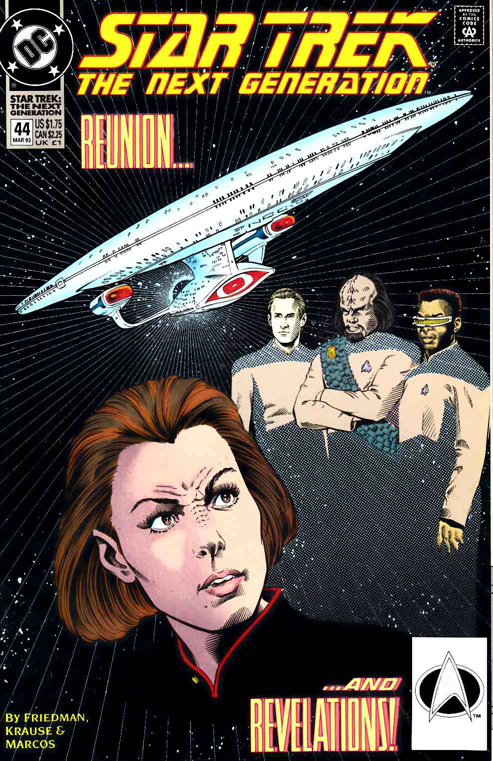 Star Trek Next Generation #44 Very Fine (8.0) [DC Comic] THUMBNAIL