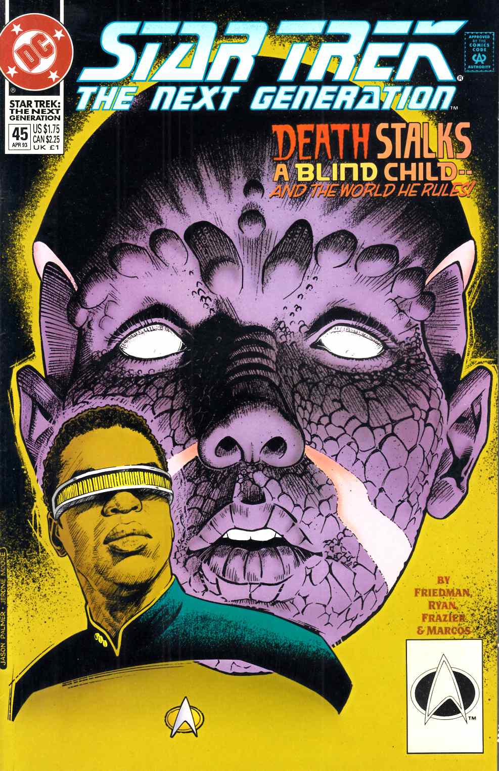 Star Trek Next Generation #45 Very Fine (8.0) [DC Comic] LARGE