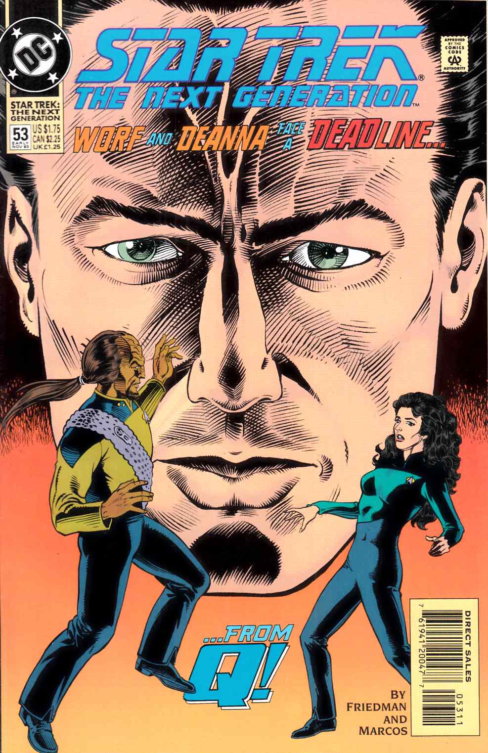 Star Trek Next Generation #53 Very Fine (8.0) [DC Comic] LARGE