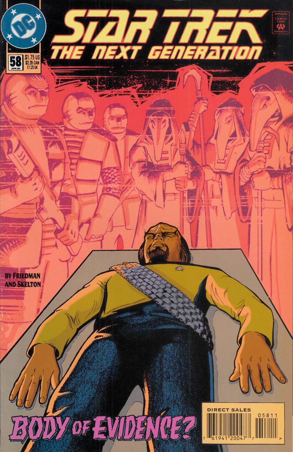Star Trek Next Generation #58 Very Fine (8.0) [DC Comic] THUMBNAIL