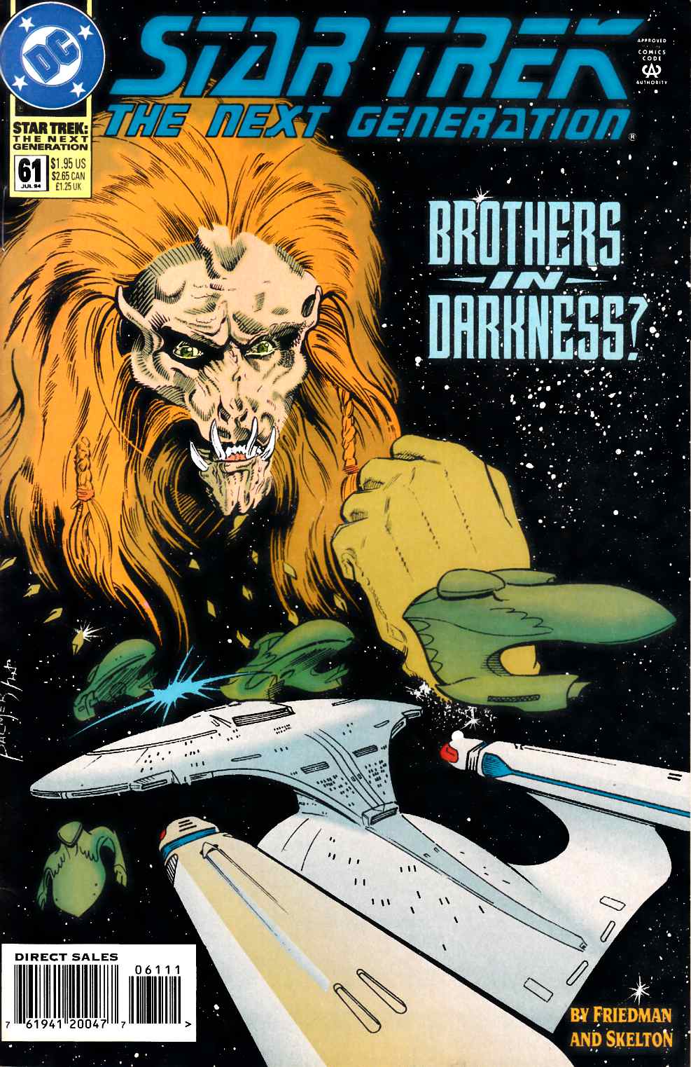 Star Trek Next Generation #61 Very Fine (8.0) [DC Comic] LARGE