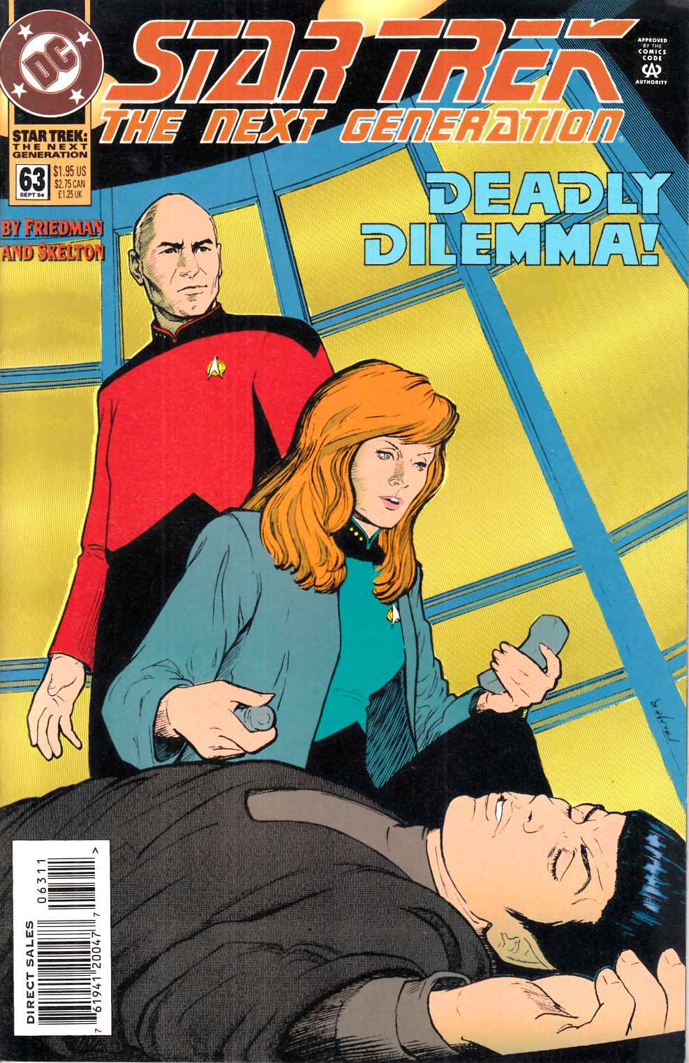 Star Trek Next Generation #63 Very Fine (8.0) [DC Comic] LARGE