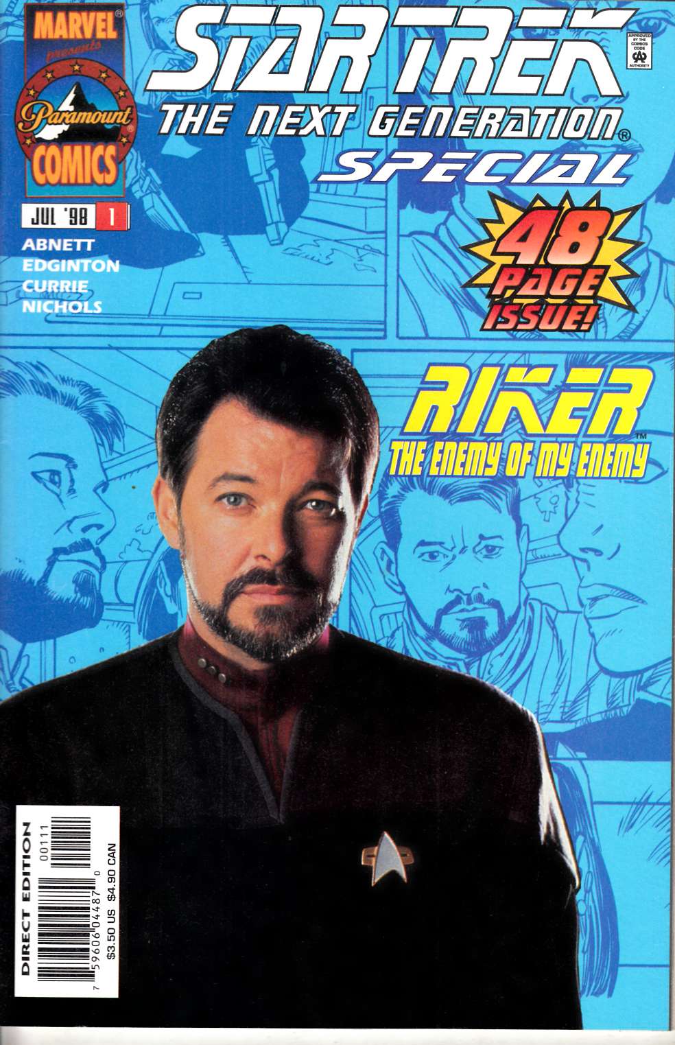 Star Trek Next Generation Riker Special #1 Very Fine (8.0) [Marvel Comic] THUMBNAIL