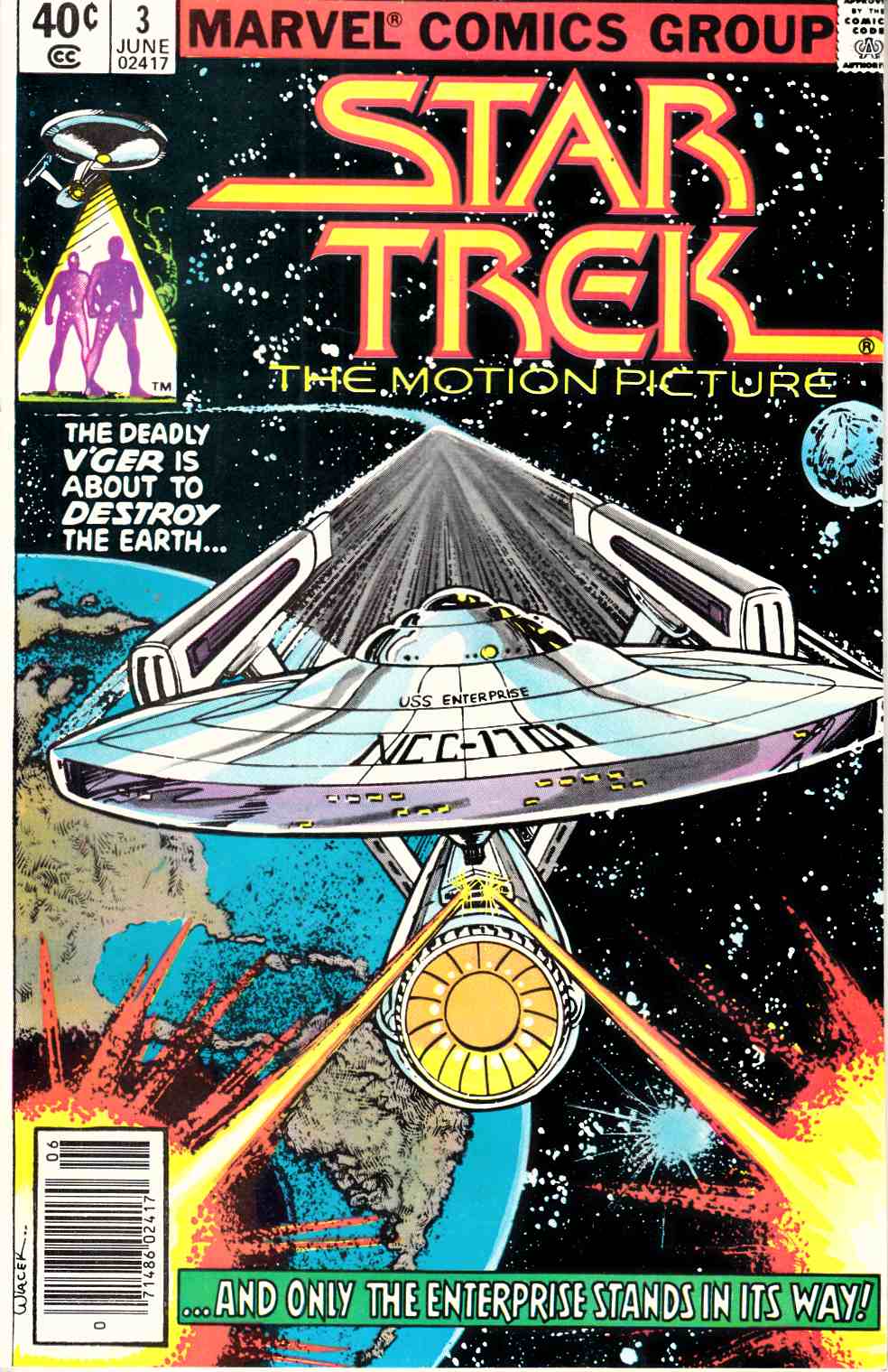 Star Trek #3 Newsstand Edition Very Fine (8.0) [Marvel Comic] LARGE
