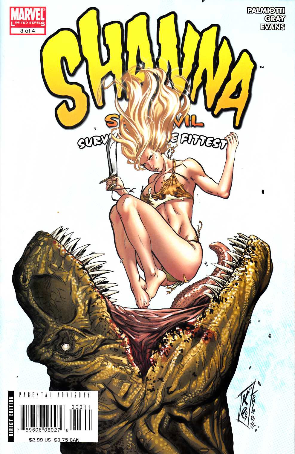 Shanna The She-Devil Survival of the Fittest #3 Very Fine (8.0) [marvel Comic] LARGE