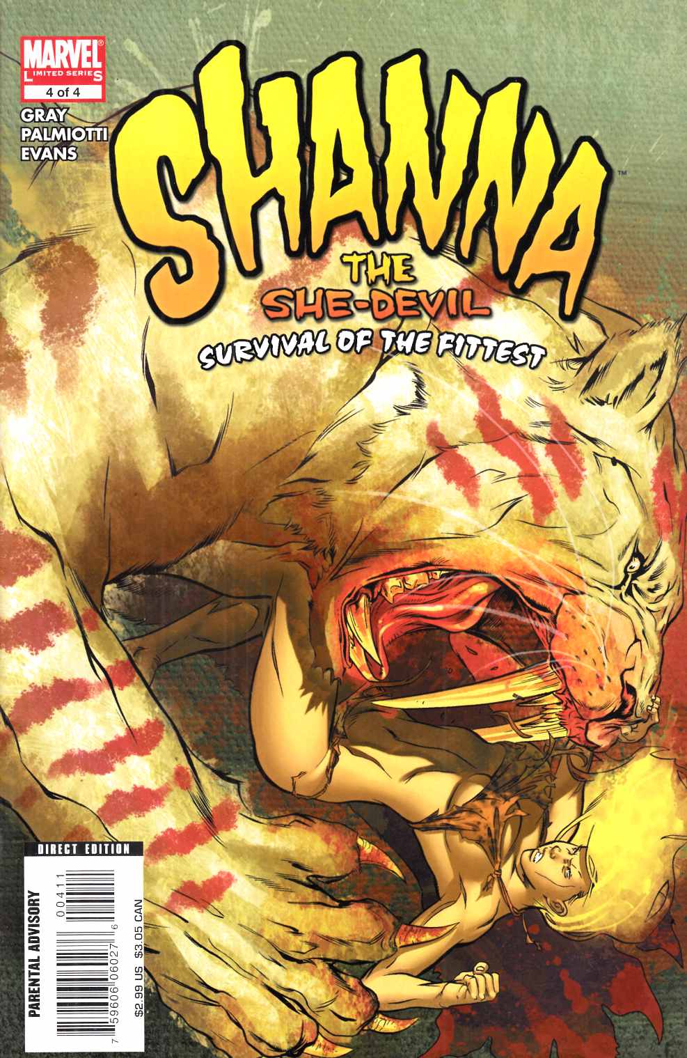 Shanna The She-Devil Survival of the Fittest #4 Very Fine (8.0) [Marvel Comic] LARGE
