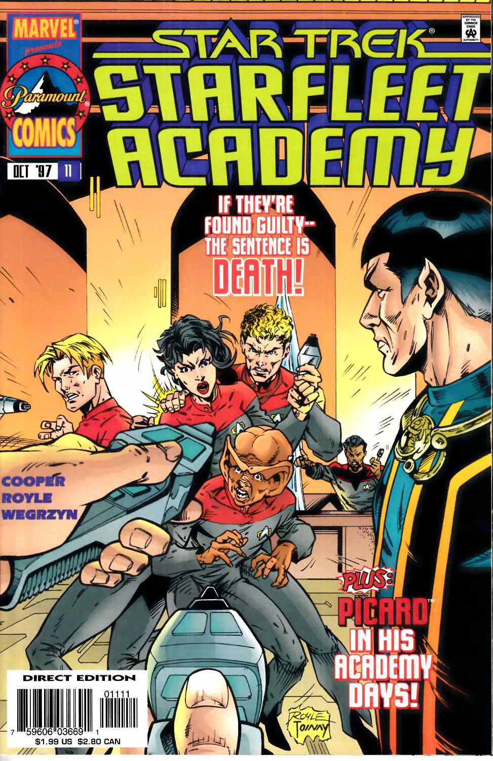 Star Trek Starfleet Academy #11 Very Fine (8.0) [Marvel Comic] LARGE