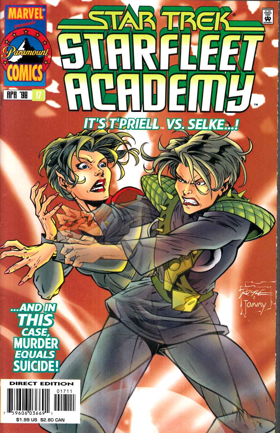 Star Trek Starfleet Academy #17 Very Fine (8.0) [Marvel Comic] LARGE
