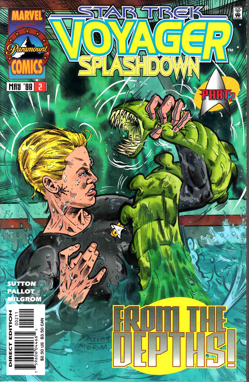 Star Trek Voyager Splashdown #2 Near Mint (9.4) [Marvel Comic] THUMBNAIL