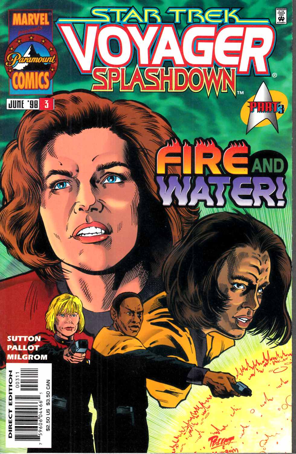 Star Trek Voyager Splashdown #3 Near Mint (9.4) [Marvel Comic] LARGE