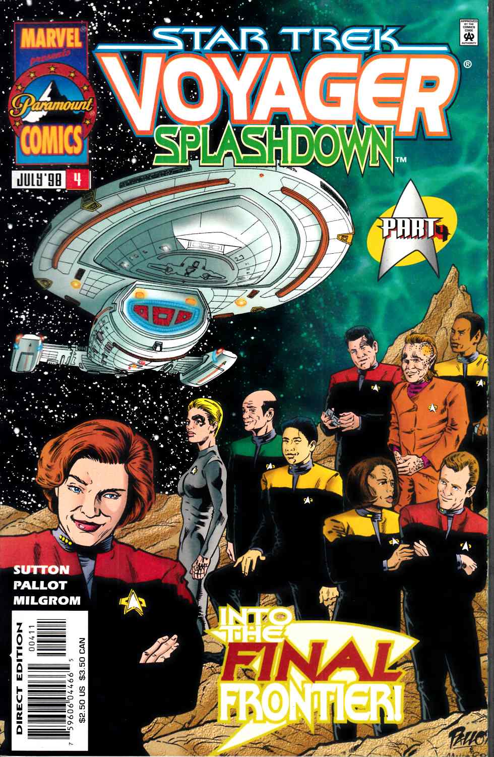Star Trek Voyager Splashdown #4 Near Mint (9.4) [Marvel Comic] LARGE