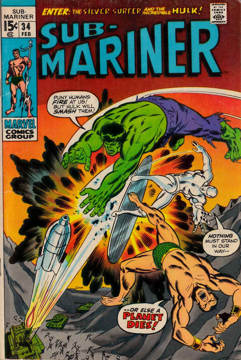 Sub-Mariner #34 Fine (6.0) [Marvel Comic] LARGE