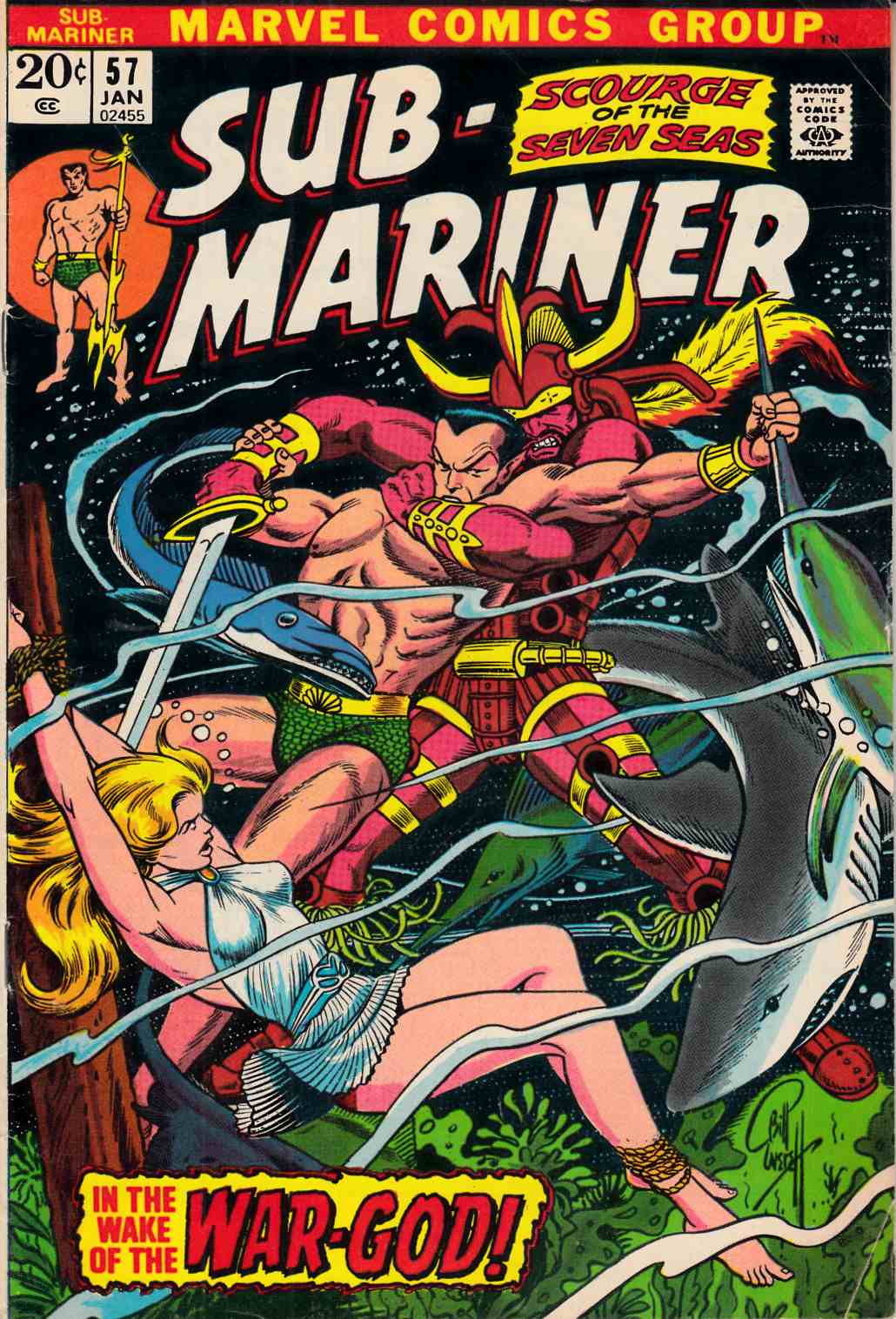 Sub-Mariner #57 Very Good/Fine (5.0) [Marvel Comic] THUMBNAIL